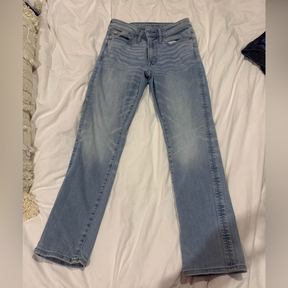 American Eagle Outfitters Light Blue Slim Straight Leg Jeans